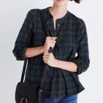 Madewell Plaid Ruffle Wool Cropped Top Photo 1