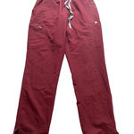 FIGS  Yola Skinny Scrub Pants Size Womens Medium Red Bugundy Healthcare Medical Photo 0
