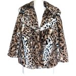 Vintage Chaus Faux Fur Leopard Print Snap Closure Winter Coat Women's Sz Medium Photo 0