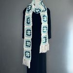 Handmade Crochet Knit Granny Square Fall Winter Women’s Scarf Photo 2