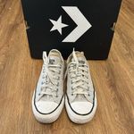 Converse  Chuck Taylor all star low top silver glitter lace up shoes sneakers  Photo 6