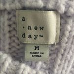 A New Day  Size Medium Women's Teen Girl Cozy Lavender Cable Knit Sweater Photo 3