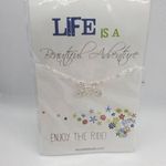 NWT Silver Colored Bicycle Necklace Silver Photo 1