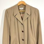 Ann Taylor Vintage Tan Button Down Trench Coat Jacket Dress Photo 4