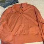 Como vintage  Peach Button-Up Cropped Sweatshirt Photo 0