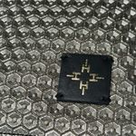 India Hicks Moonlight Metallic Gold Black Leather Clutch Wristlet NEW Photo 6