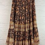 Beach Gold NWT Boho Printed Midi Skirt Size L Size L Photo 1