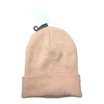 Carhartt NEW Women's Pink Knit Cuffed Fold Up Logo Patch Beanie Cap Hat One Size Photo 1