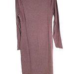 INC International Concepts Sweater Dress Sweetheart Neckline Ribbed Brown L Size L Photo 3