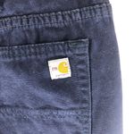 Carhartt Womens Flame-Resistant Rugged Flex Canvas Work Pants Navy Blue 12 Photo 2