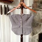 Free People  Herringbone Tweed Grey Jamie Tube Top in 70s Combo Photo 2