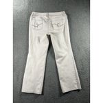 Chico's Jeans Women 2 Short Mid Rise Straight Leg Ivory Denim Pants Minimalist Photo 1