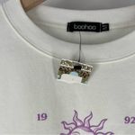 Boohoo White Grateful Sun Sweatshirt Graphic 1992 Zodiac Crewneck M Photo 4