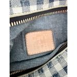 Clare V. x HTH | Grande Fanny in Navy Gingham Leather Blue Photo 10