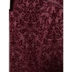 Christopher & Banks Maroon Burgundy Jacket Velvet Fleur de Lis S Photo 1