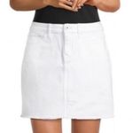 Vineyard Vines Like New Vineyard bones Italian Canadian Denim Frayed Hem Skirt White Size 2 Photo 4
