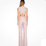 Alexis  Livia Floral Lace Open Back Jumpsuit in Pink Size S C1 Photo 1