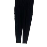 Theory  Nane‎ Black Jersey Pima Cotton Modal Sleeveless Surplice Jumpsuit Medium Photo 4