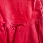 Karina Grimaldi NWT Pink 100% Lamb Leather Ruffle Mini skirt Photo 2