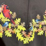 Artisan Vintage Artisans Double Collar 1/4 Zip Sweatshirt 90s Cardinal Fall Leaf Brown S Photo 1