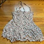 Free People  Jenna's' Bustier Baby doll airy Tank in ivory floral size medium Photo 3