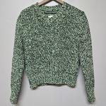 Maison Margiela Womens Ribbed Green Speckled Wool Blend Knit V Neck Sweater Sz S Photo 0