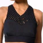 Carbon38 | Sayang Canggu Macramé Crochet Sports Bra in Black Size XS Photo 2