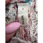 Anthropologie MOTH Linen Cotton/wool Open Knit Hooded Sweater S/M Photo 2