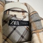 ZARA  Neautral Plaid Shacket Photo 6