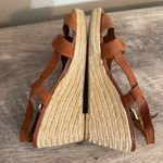 Franco Sarto  Crispin Wedge Brown Leather Sandals Shoes Women’s Size 7.5 Photo 10