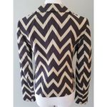 Escada Chevron Notch Lapel Jacket
Blazer Black Tan Size 34 USA 4 Photo 3