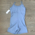Yogalicious Illusion Ribbed Lotus Short Romper - Size M - Light Blue - NWT Photo 8
