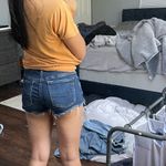 American Eagle Dark wash stretchy Jean shorts Photo 5