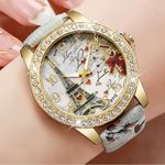 Lavishly Paris Luxury Women's Analog Quartz Crystal Wrist Watch Bracelet. Silver Photo 2