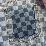 RSQ x Tillys Checkerboard Denim Straight Leg Jeans in Blue Medium Wash - Size 29 Photo 13