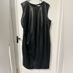 NWT SACHIN & BABI diana vegan leather dress in black SIZE 22 Photo 2