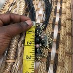 Y2K Gothic Whimsygoth Grunge Black Gold Stud Large Cross Necklace Choker Pendant Charm Multi strand Leather Rope #gypsy #whimsigoth #indie #hippie Measurement in pics Photo 4