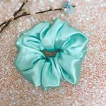 Mint Satin Silk JUMBO XXL Oversize Scrunchie Green Photo 0