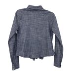 Love Note Love Notes Blue Chambray Style Tie Front Long Sleeve Shirt Size Women's Small Photo 2
