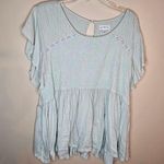 Wonderly  Mint Green 2X Cottagecore Peplum Top Photo 0