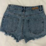 Garage High Waisted Blue Jean Shorts Photo 6