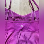 Lululemon  Bliss Break Tank Dress Magenta Built-In Bra Adjustable‎ Straps Size 4 Photo 2