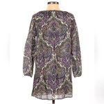 J.Crew  | Classic Chic Preppy Purple 100% Silk Paisley Print Mini Dress Size XXS Photo 2