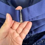 Hailey Logan dress womens 8/10 blue strapless glitter jewel Prom Wedding event Photo 8