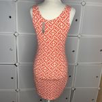 Forever 21 Coral Geometric Print Bondycon Tank Dress Size Small Photo 3