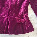 Neiman Marcus Vintage Moshary for  purple embossed velvet blazer womens 4 L24 Photo 2
