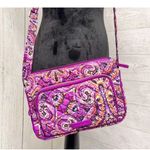 Vera Bradley Dream Tapestry Bag Crossbody Hipster Purple Zip Adjustable Strap Photo 2