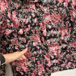 Lands’ End Lightweight Packable Down Puffer Jacket in Pink Floral Print Photo 4