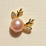 Sterling silver gold tone reindeer earrings for the Christmas holiday Photo 1