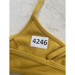 Zaful  Women's Bikini Top Mustard Yellow Size 4 Ribbed Wireless Photo 3